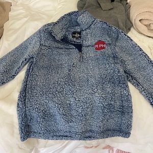 Pi Phi Sherpa Pullover Jacket Quarter Zip